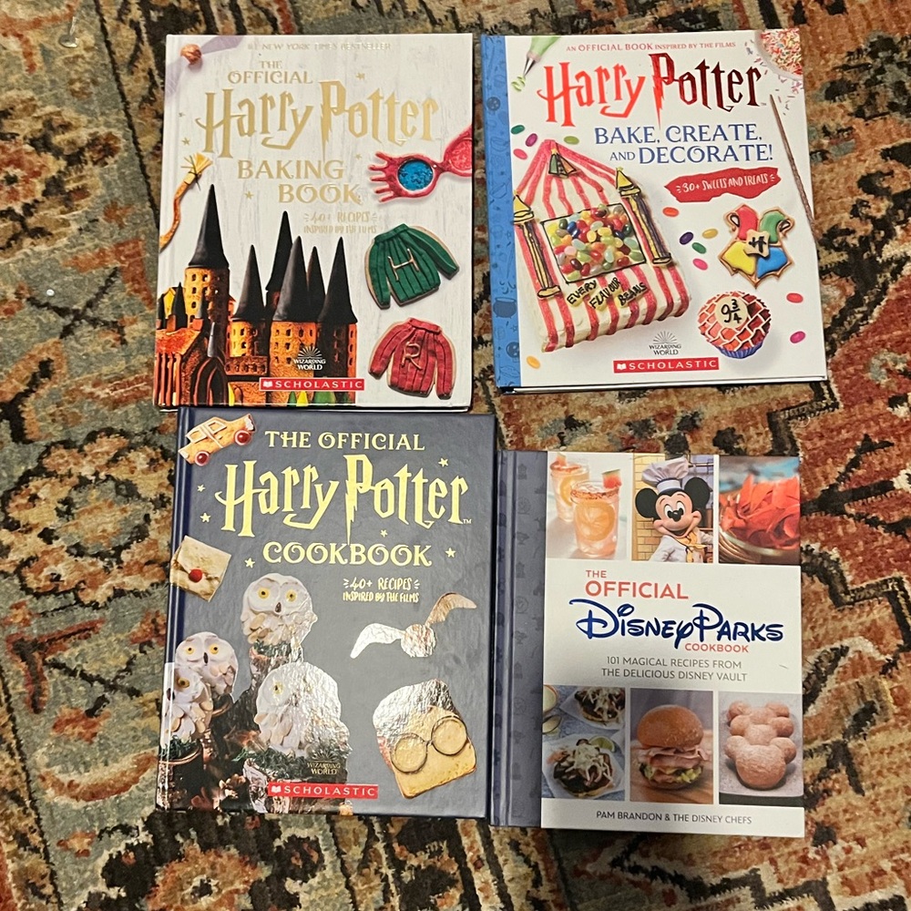 Lot of (4) NEW Harry Potter and Disney Parks Cookbook Collection